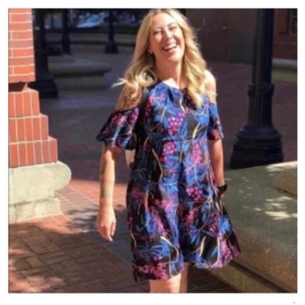 ANTHROPOLOGIE Blue Floral Dress